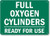 SmartSign "Full Oxygen Cylinders - Ready For Use" Sign | 10" x 14" Plastic