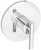 Pfister R891NCC Contempra 1-Handle Tub & Shower Valve Only Trim, Polished Chrome