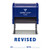 Revised by Date Self Inking Rubber Stamp (Blue Ink) X-Large