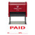 PAID By Date Self Inking Rubber Stamp (Red Ink) X-Large