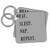 3dRose Eat, Sleep, Nap, Repeat, Black Lettering On A Gray Background - Key Chains, 2.25" x 2.25", Set of 2 (kc_253918_1)