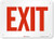 SmartSign 3M Engineer Grade Reflective Sign, Legend "Exit", 7" high x 10" wide, Red on White