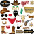 26 Pieces West Cowboy Photo Booth Props Kit, Western Party Decorations Selfie Props for Western Cowboy Theme Party Favors Supplies