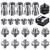 Camera Screw Kit, SDTC Tech 22 pcs Camera Hot Shoe Mount 1/4"-20 and 3/8"-16 Thread Tripod Screw Adapter Converter for Camera/Monopod/Ballhead/Light Stand etc.