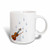 3dRose Violin Playing Music Notes Musical Art Instruments Ceramic Mug, 15-Ounce