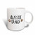 3dRose mug_153851_2 Aussie Dog Dad Australian Shepherd Doggie By Breed Brown Muddy Paw Prints Doggy Lover Owner Love Ceramic Mug, 15-Ounce