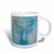 3dRose Aqua Seahorses Beach Theme Vintage Art Ceramic Mug, 15-Ounce