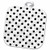 3D Rose White and Black Polka Dot Print Pot Holder, 8" x 8"