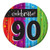 Creative Converting Milestone Celebrations Round Dessert Plates, 24-Count, Celebrate 90