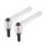 uxcell M10 x 35mm Handle Adjustable Clamping Lever Thread Push Button Ratchet Male Threaded Stud 2 Pcs