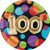 Balloon 100th Birthday Dessert Plates, 24 ct