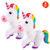 ArtCreativity Squeaking Unicorn Bath Tub Toys, Set of 2, 6 Inch Water Floating Squeaky Bathtub Toys for Kids, Toddlers, Safe Rubber, Gift for Boys and Girls, Cute Party Decoration Idea