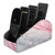 MoKo Remote Control Holder, Leather TV Remote Organizer Remote Caddy Desktop Organizer 5 Compartments for Remote Controllers, Office Supplies, Media Accessory Storage & Organizer - Pink Gray Marble