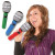 Windy City Novelties Inflatable Microphones - 10" Multi-Color, 12 Pack