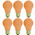 Sunlite 25A/O/6PK Incandescent A19 25W Light Bulbs, Medium (E26) Base, 25 Watts, Orange-6 Pack
