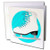 3dRose Figure Skating Gifts - Blue Ice Skate on Stripes - Greeting Cards, 6 x 6 inches, set of 12 (gc_77472_2)