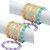 Fun Express Inc. Assorted Plastic Iridescent Bead Bracelets 48 Pcs