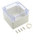 LeMotech ABS Plastic Junction Box Dustproof Waterproof IP65 Electrical Enclosure Box Universal Project Enclosure Grey with PC Transparent Clear Cover 4.7 x4.7 x3.5 inch(120 x 120 x 90 mm)