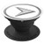 Silvery Play Button Icon on White - PopSockets Grip and Stand for Phones and Tablets