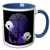 3dRose 200323_6 Halloween Ghosts And Cat In House Mug, 11 oz, Blue