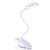 KEDSUM LED Clip on Lamp, Clamp on Lights, Rechargeable Clamp on Lamp with 3W 3-Level Adjustable Lightness, Flexible 360° USB Desk Lamp for Home Book Bed and Computer