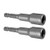 Uxcell a11030800ux0465 1/4" Shank 12mm Magnetic Socket Spanner Hex Nut Driver Bit Tool (2 Piece)