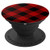 Red and Black Classic Buffalo Plaid Grip With Check Tartan PopSockets Grip and Stand for Phones and Tablets
