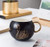 TFWell Ceramic Coffee Mug, Swan Coffee Cup, Unique Porcelain Gift Mug for Wedding Birthday Party Christmas Gifts and Thanks Giving Mug Gift, 16oz (Black)