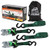 XSTRAP Ratchet Tie Down Straps 2PK 3000LBS (Green)