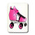 3dRose lsp_35461_1 Skating Gifts Pink and Black Roller Skate Single Toggle Switch
