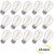 Emitting Shatterproof & Waterproof S14 Replacement LED Light Bulbs  1W Equivalent to 10W, Non-Dimmable 2200K Plastic Bulbs, E26 Base Edison Bulbs (15 Pack)