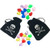 12 Count Pirate Drawstring Bags With 1 Dozen Plastic Jewels