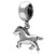 Horse Charm 925 Sterling Silver Animal Charm Keep Running Charm for Bracelet (A)