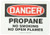 Accuform MCPG025VP Plastic Safety Sign, Legend"Danger Propane NO Smoking NO Open Flames", 7" Length x 10" Width x 0.055" Thickness, Red/Black on White