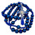 TALISMAN4U 8mm Blue Hematite Beads Blessed Catholic Rosary Saint Benedict Crucifix Gift Rosary Pouch