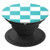 Teal Checkered Pop Socket Square Pattern - Checkerboard Gift - PopSockets Grip and Stand for Phones and Tablets