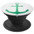 Green Anchor nautical design On White PopSockets Grip and Stand for Phones and Tablets