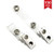 Faxco 150Pcs Metal Badge Clips with Clear PVC Straps, Double Hole Badge Clips, Name Tags, Work Badges for ID Cards and Badge Holders