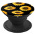 Cute Yellow Sunflowers Pattern on Black PopSockets Grip and Stand for Phones and Tablets
