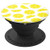 Lemon Slice Pattern Yellow White Fruit Lover Gift PopSockets Grip and Stand for Phones and Tablets