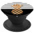 Golden Pineapple On Stripes White And Black Design - PopSockets Grip and Stand for Phones and Tablets