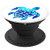 Sea Turtle Blue And Light Blue Marbled On White - PopSockets Grip and Stand for Phones and Tablets