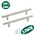 (5 Pack) Probrico 5" Hole Centers Brushed Nickel Kitchen Cabinet Pulls Solid Stainless Steel Modern Contemporary Euro T Bar Handles Dresser Drawer Cabinet Pulls