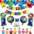 Mario Birthday Party Supplies - Super Mario Bros Happy Birthday Banner Balloon Cake Toppers Party Mario Decorations Kit