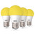 Sunco Lighting A15 LED Bulb,Yellow Bug Light, 8W, Dimmable, Bug Repellent/Bug Free, 2000K Amber Glow, Ideal for Outdoor Patio, Deck, Backyard, Porch, String Lights - 4 Pack