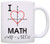 Funny Math Mug I Love Math Heart Graph Calculus Algebra Mathematics Gift Coffee Mug Tea Cup White