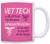 Vet Tech Appreciation Gift Official Title Too Hard Barking Gag Gift Coffee Mug Tea Cup Pink