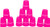Quick Stack Cups - Speed Training Sports Stacking Cups - Set of 12 by Trademark Innovations (Pink)