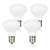 Haian R14 LED Bulb E17 Intermediate Base Mini Reflector Floodlight,4Watt 400 Lumens,40 Watt Incandescent Equivalent,R14 E17 LED Light Bulb Non-dimmable 6500K Cool White (4 Pack)