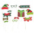 Paper Christmas Elf Photo Booth Stick Props - 12 pcs 